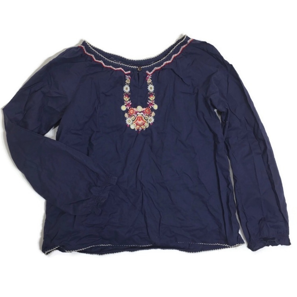 Gap 100% cotton girls 14Y embroidered blouse